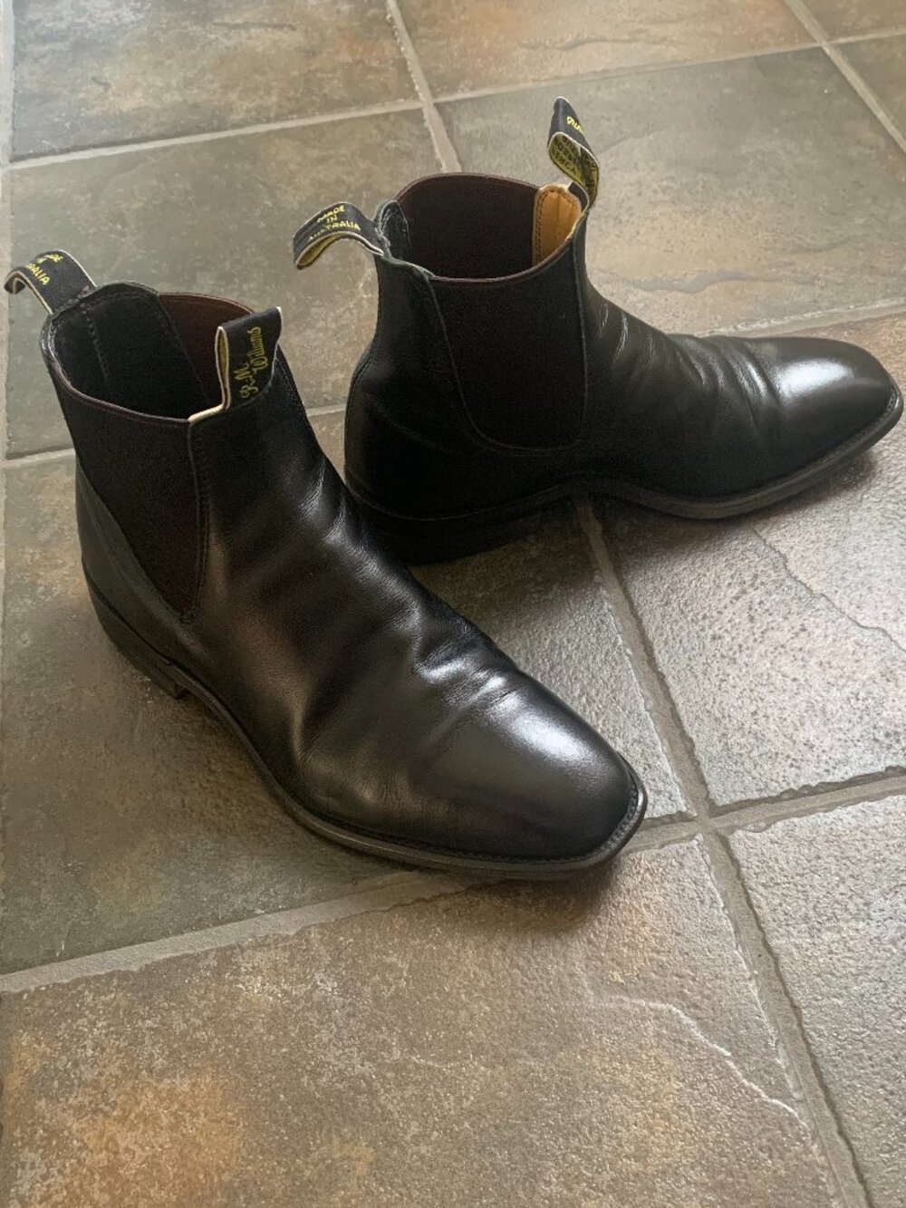 R.M. Williams black Chelsea boots